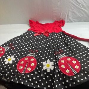 Good Lad girl’s dress Red,black with white polka dots size 2T